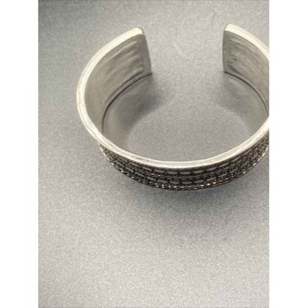 Signed NWOT Bracelet Lucky Brand Silver Tone Multi Row Cuff Western Boho 8" - Picture 4 of 10